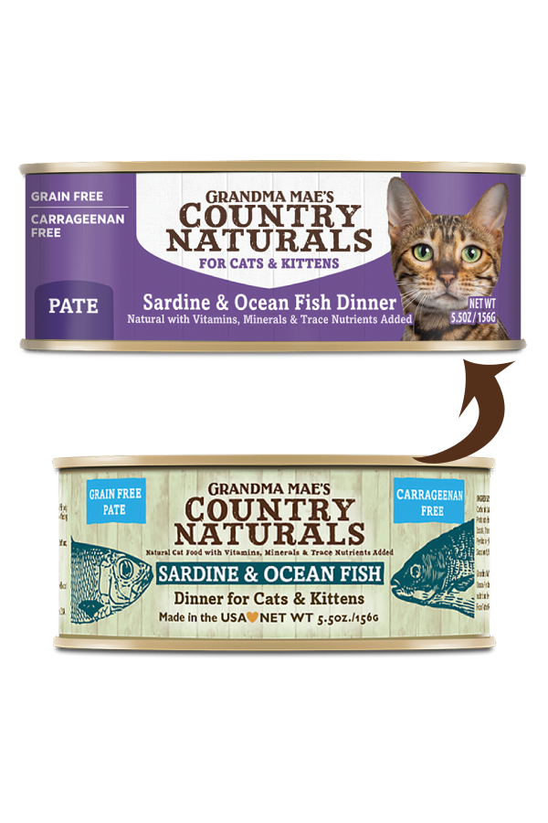 COUNTRY NATURALS Grain Free Sardine and Ocean Fish Pate Canned Cat Food For Cats Kittens