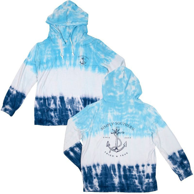Simply Southern Supersoft Hoodie- Blue - CLEARANCE