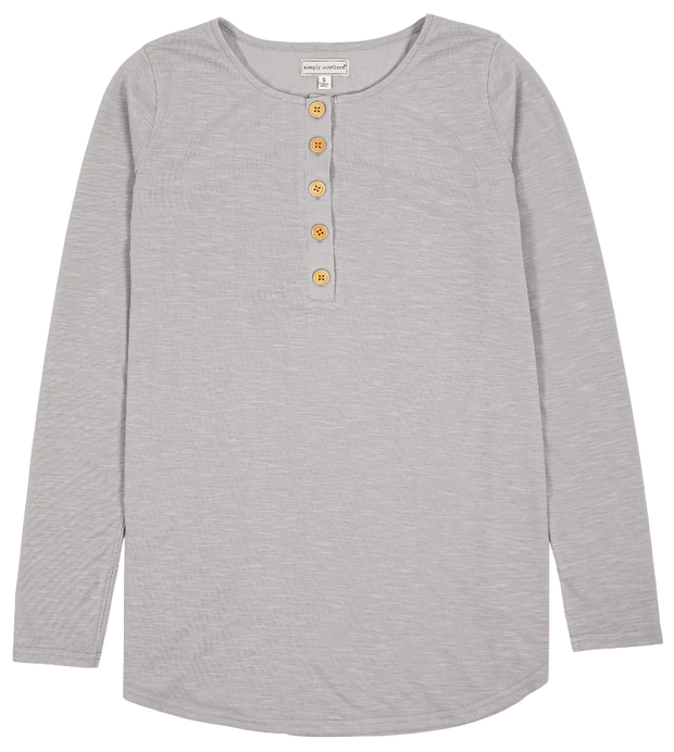 Simply Southern Henley - Gray