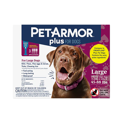 PetArmor Plus Flea + Tick Prevention - 3 Month Protection - Dogs