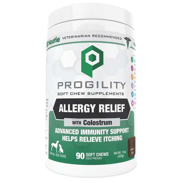 Progility Allergy Relief with Colostrum Soft Chew Dog Supplement - Veterinarian Formulated
