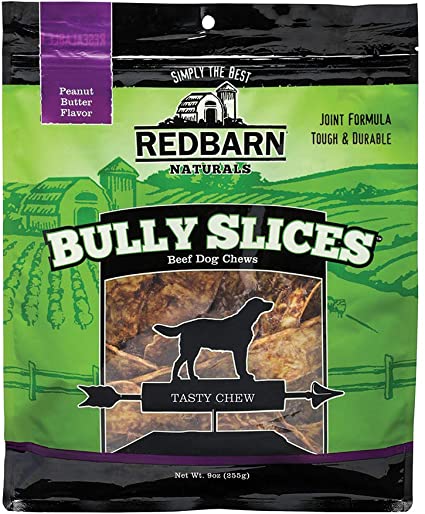 REDBARN Naturals Bully Slices Dog Chews- Peanut Butter Flavor