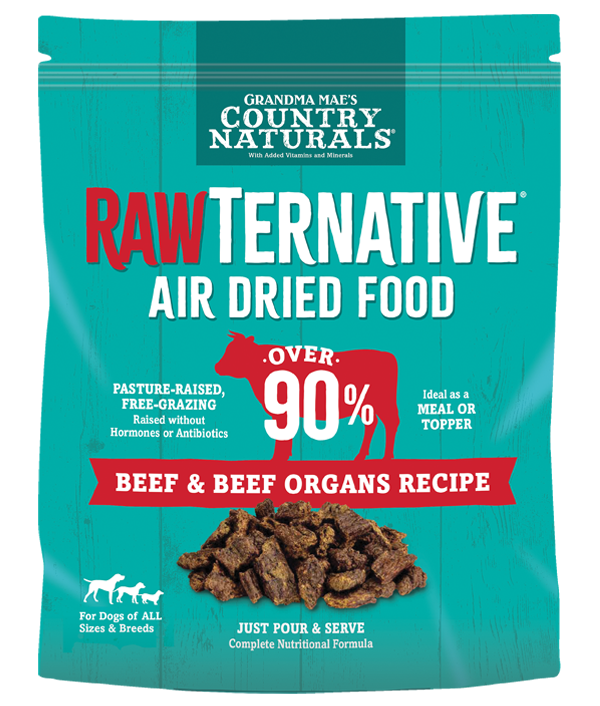 RAWTERNATIVE Beef and Beef Organs Recipe Air Dried Dog Food