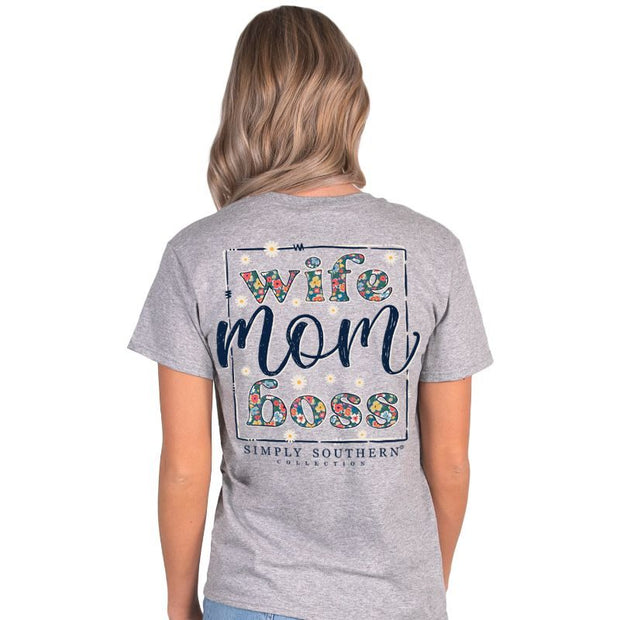Simply Southern Mom Heather Gray Short Sleeve Shirt