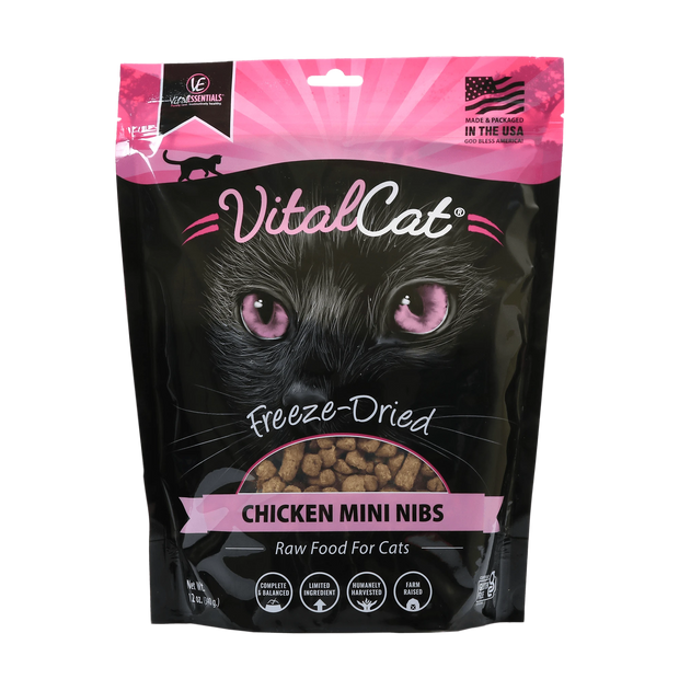 VITAL ESSENTIALS Freeze Dried Chicken Mini Nibs Raw Food for Cats