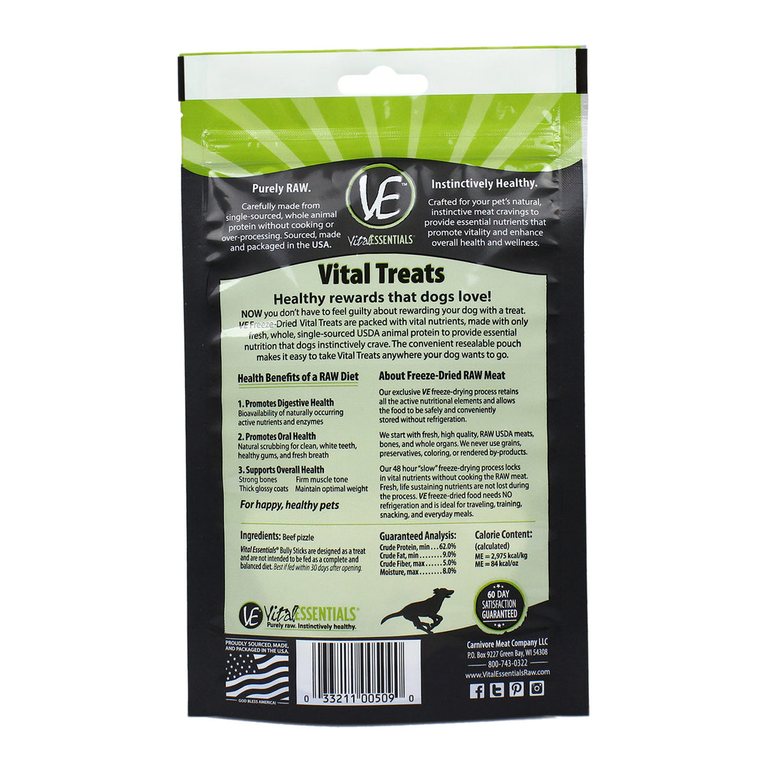 VITAL ESSENTIALS Raw Bar Bully Sticks Freeze Dried Dog Treats Mission Pet Supplies Country Store