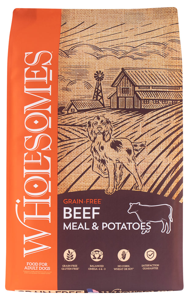 WHOLESOMES GF Beef Meal + Potatoes Dog Food