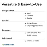 WONDERCIDE Ready-to-Use Outdoor Flea, Tick & Mosquitoes - Outdoor Pest Control - Safe for Dogs and Cats