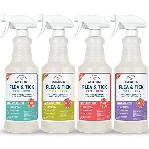 WONDERCIDE Flea & Tick Spray Dogs and Cats- Various Scents, 16 Oz