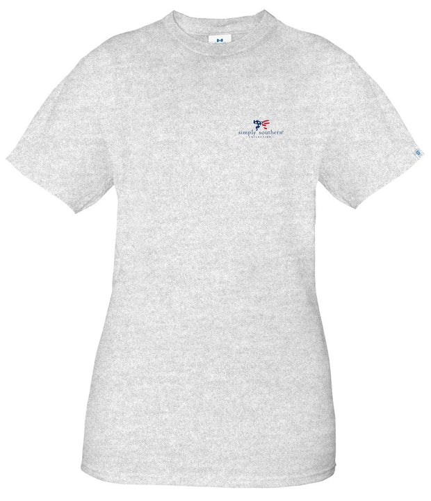 Simply Southern Land Heather Gray Short Sleeve Shirt > Clearance