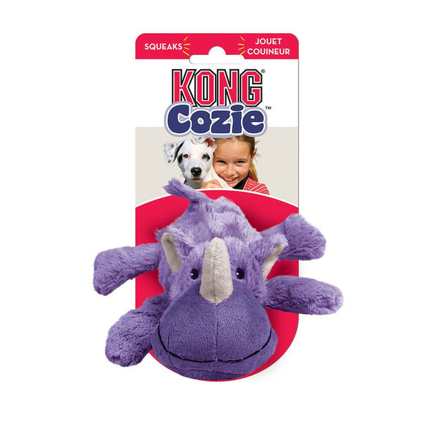 KONG Cozie Rosie Rhino Plush Dog Toy - Med/ Lg