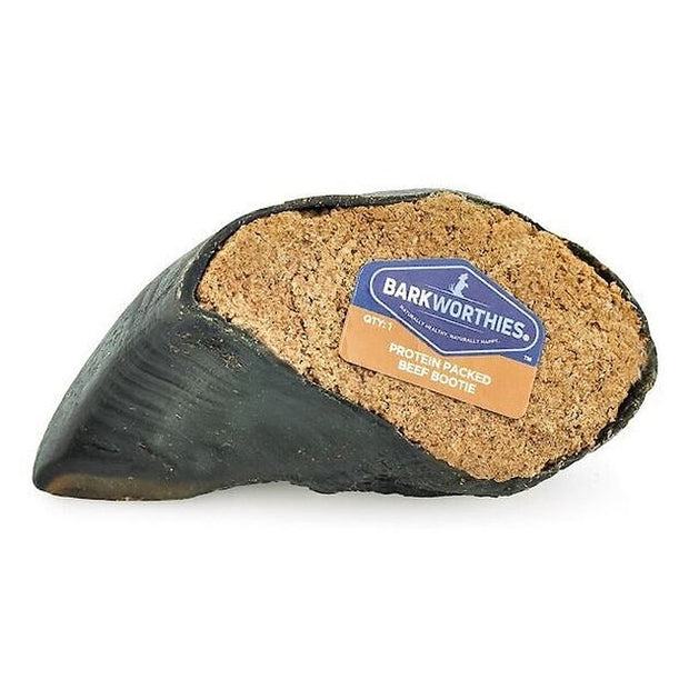 Barkworthies Beef Bootie with Peanut Butter Dog Chew