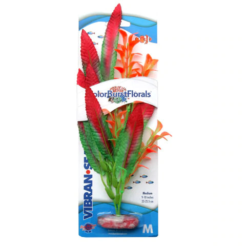 Blue Ribbon Colorburst Florals Crispus Silk Plant -Red