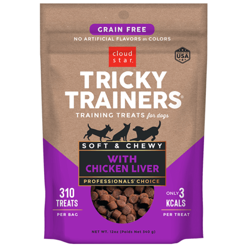 Cloud Star Tricky Trainers Soft & Chewy Grain Free Chicken Liver Dog Treats