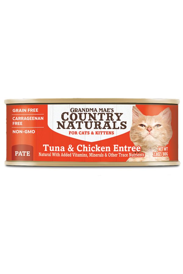 COUNTRY NATURALS Grain Free Tuna and Chicken Pate Canned Cat Food-  For Cats + Kittens