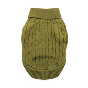 Doggie Designs Combed Cotton Cable Knit Dog Sweater - Herb Green