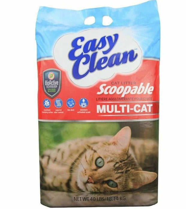 Easy Clean Multi-Cat Odor Block Scoopable Cat Litter