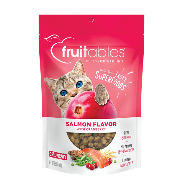 FRUITABLES Cat Treat- Salmon and Cranberry 2.5 oz