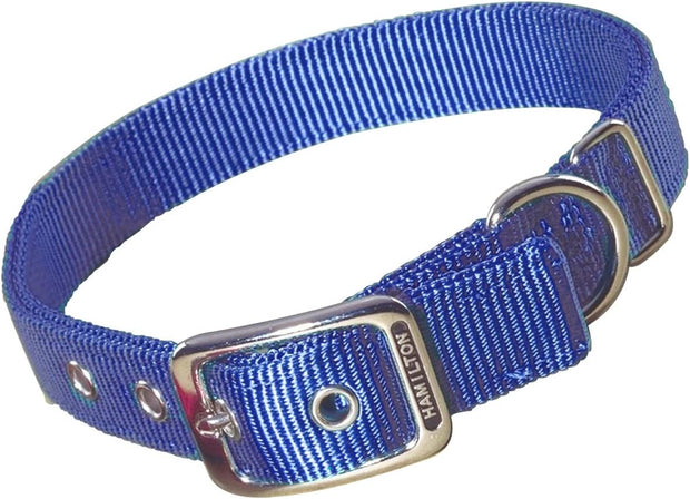 Hamilton Nylon Deluxe Dog Collar - Berry Blue