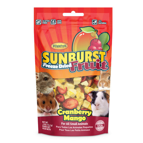 HIGGINS Sunburst Freeze Dried Fruit Cranberry and Mango-For All Small Animals- 0.5 oz