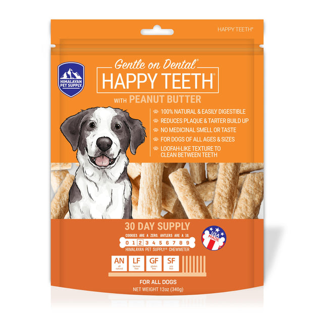 Himalayan Dog Chew 30 Daily Dental Dental Dog Chews- Peanut Butter