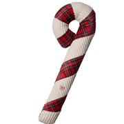 Hugglehounds Tartan Candy Cane Plush Durable Holiday Dog Toy