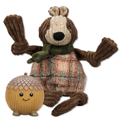 Hugglehounds Tuffut Pistachio Squirrel Knottie Dog Toy
