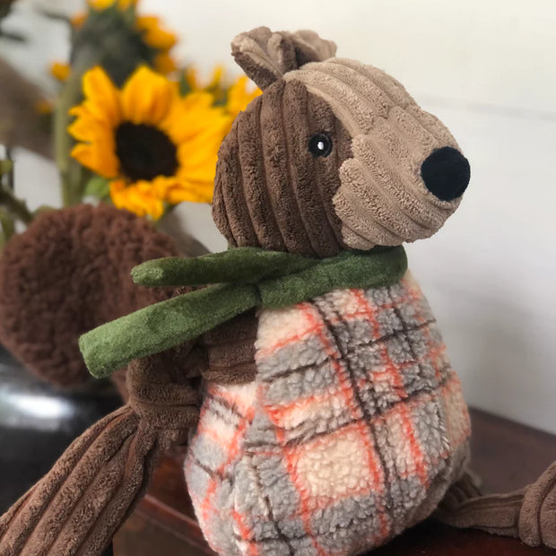 Hugglehounds Tuffut Pistachio Squirrel Knottie Dog Toy
