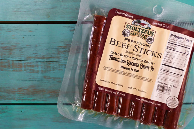 Stolzfus Meats- Pepperoni Beef Snack Sticks