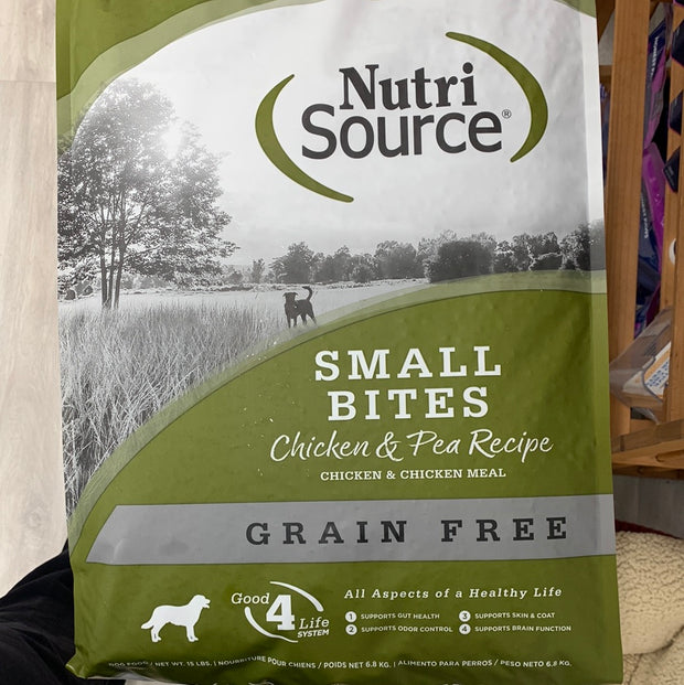 NUTRI SOURCE Small Bites Chicken and Pea Recipe Dog food