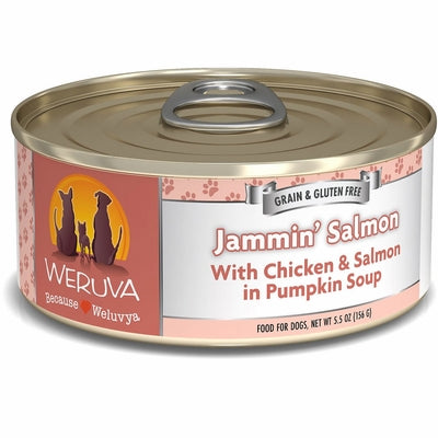 Weruva Jammin' Salmon Dog Food with Chicken & Salmon in Pumpkin Soup - 5.5oz