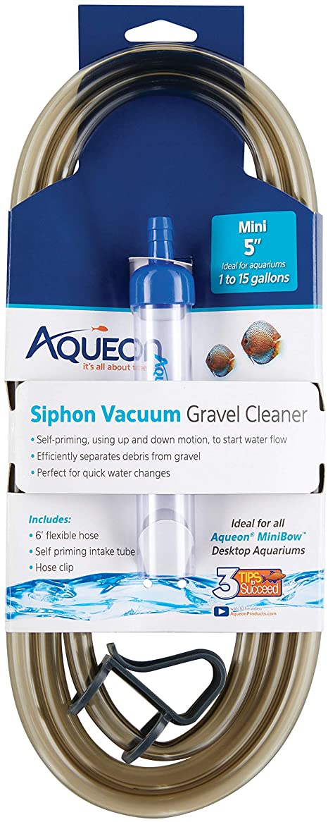 Aqueon Siphon Vacuum Gravel Cleaner - Mini 5 Inch