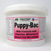 Natures Farmacy Dogzymes Puppy-Bac Milk Replacer - Live Microorganisms – Enzymes - 441 Million CFU per gram – Vitamins – Minerals - Mix 1:4 – Puppies Love the Taste