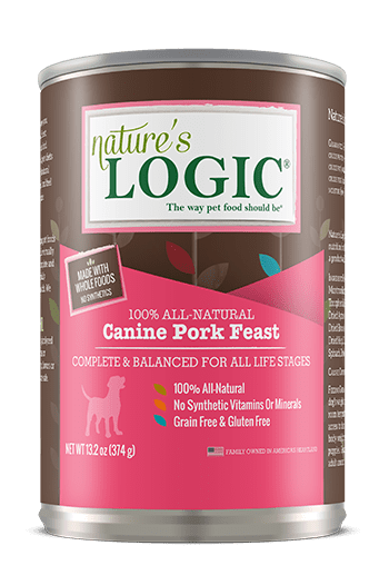 Nature's Logic- Canine Pork Feast Dog Food- 13.2 oz