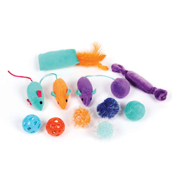 Pet Park Blvd Cat Toy - 12 Pc Value Pack