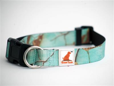 Doggy Tales Real Tree Dog Collar and Harness - Sea Glass