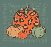 Southernology Happy Fall Leopard Pumpkins Unisex Comfort Tee - CLEARANCE