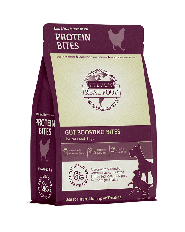 STEVES REAL FOOD Chicken Protein Bites- Freeze Dried Dog and Cat Treats