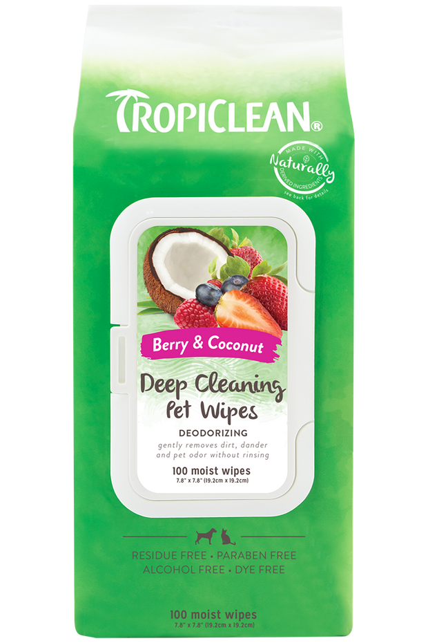 TROPICLEAN Deep Cleaning Wipes (Between Baths)