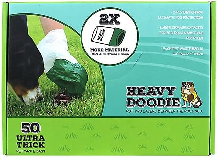 Heavy Doodie 2 Ply Design Pet Waste Bags - 50