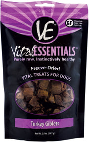 VITAL ESSENTIALS Turkey Giblets Freeze Dried Dog Treats