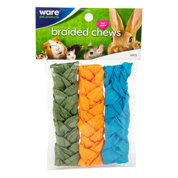 Ware Braided Chews for Small Animals- Lg 3 Pc