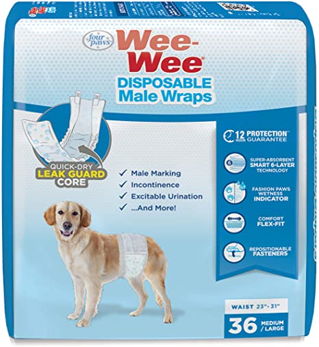Wee Wee Disposable Male Dog Diapers
