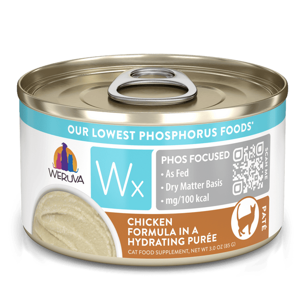 Weruva WX Low Phosphorus Chicken Formula in Hydrating Puree Cat Food- 3 Oz