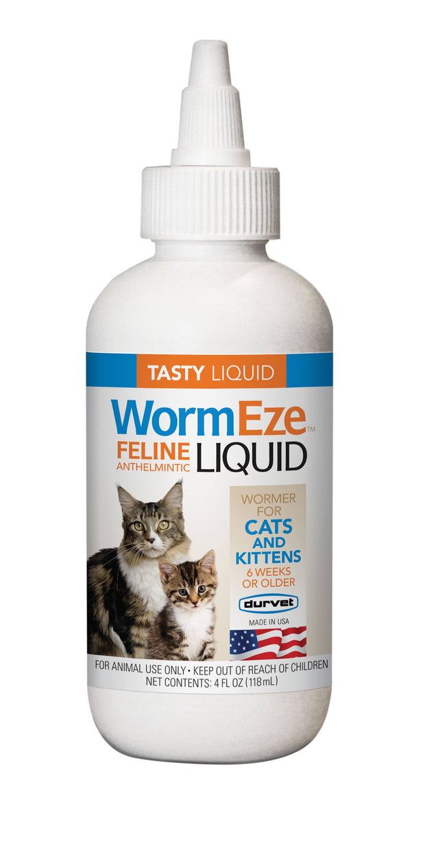 DURVET Wormeze Feline Tasty Liquid Dewormer for Cats & Kittens
