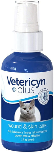VETERICYN Plus Feline Wound & Skin Care - 3 oz- For Cats