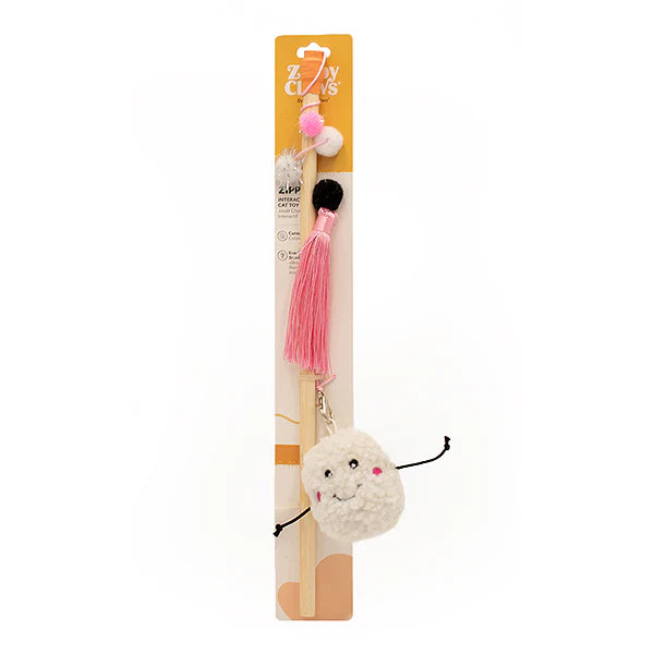 ZIPPY CLAWS Zippystick Marshmallow Interactive Cat Toy Wand